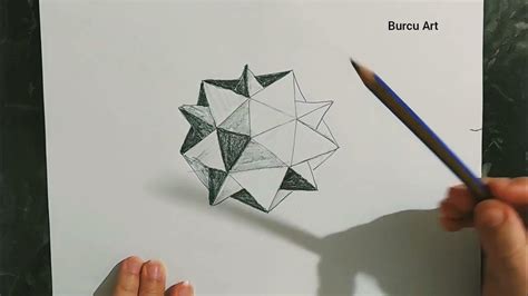 geometrik şekiller çizimi karakalem
